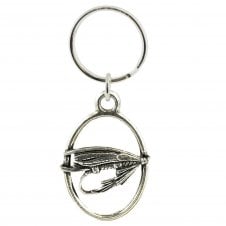 Fly Fishing Hook English Pewter Keyring