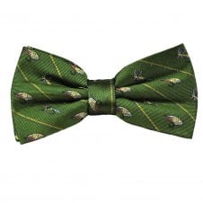 Fly Fishing Luxury Green Silk Men's Bow Tie