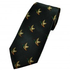 Flying Mallard Duck Grey Men's Luxury Novelty Tie