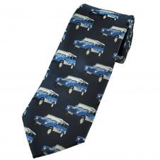 Four Wheel Drive Vehicle Navy Blue Men's Novelty Tie