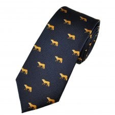 Fox Navy Blue Luxury Silk Men's Country Tie