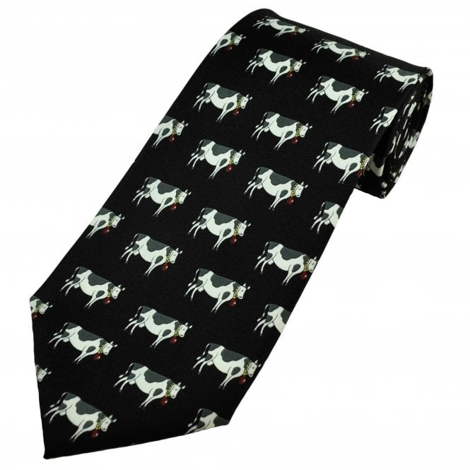 Friesian Cow Black Men's Novelty Tie