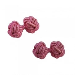 Fuchsia Pink Elastic Knot Cufflinks