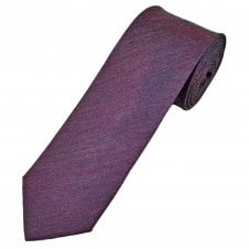 Fuchsia, Silver & Navy Blue Men's Silk Narrow Tie