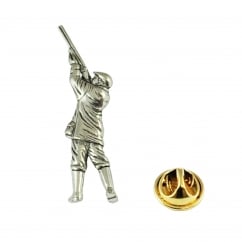 Gamekeeper Hunter Pewter Lapel Pin Badge
