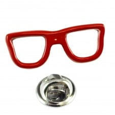 Geek Red Glasses Lapel Pin Badge
