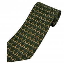 Giraffes Green Men's Novelty Tie