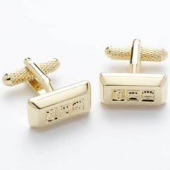 Gold Bar Ingot Cufflinks