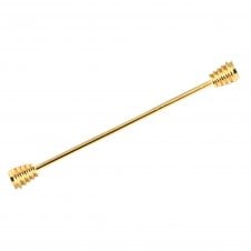 Gold Barbells Collar Bar Pin