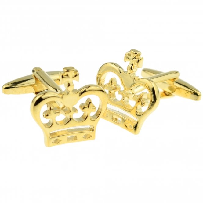 Gold Crown Novelty Cufflinks
