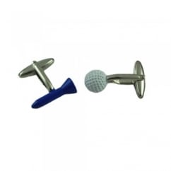 Golf Ball and Tee Novelty Cufflinks