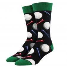 Golf Balls & Tees Black Luxury Men's Socks