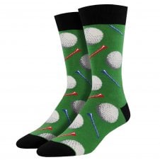 Golf Balls & Tees Green Luxury Men's Socks