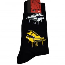 Grand Piano Black Men's Novelty Socks