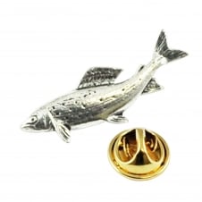 Grayling Fish English Pewter Lapel Pin Badge