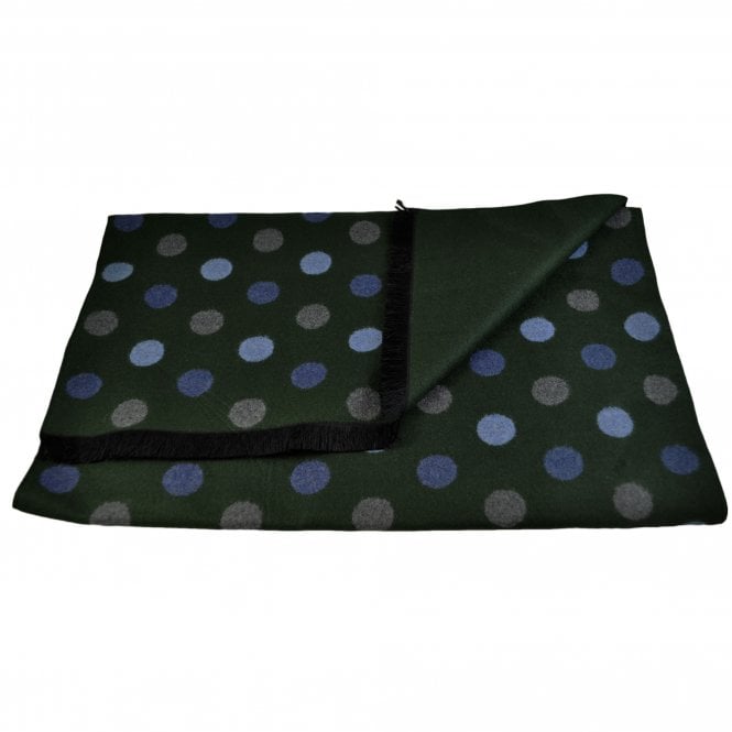 Green, Blue & Grey Dot Pattern Autumn Winter Luxury Soft Feel Scarf