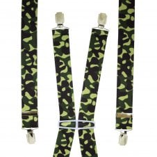 Green & Brown Camouflage Men's Trouser Braces