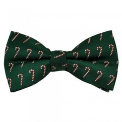 Green Candy Canes Novelty Christmas Bow Tie