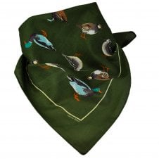 Green Colourful Game Birds Bandana Neckerchief