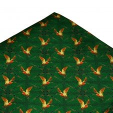 Green Duck Hunting Silk Pocket Square Handkerchief