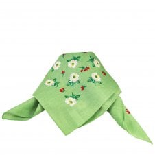 Green Flower Pattern Bandana Neckerchief