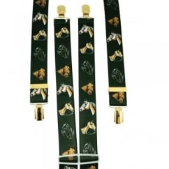 Green Horse Head Braces - Gold Clips
