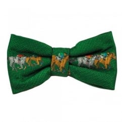 Green Horse Racing Novelty Bow Tie
