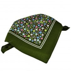 Green Multi Coloured Polka Dot Bandana Neckerchief