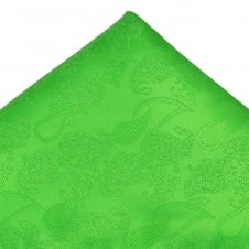 Green Paisley Patterned Pocket Square Handkerchief