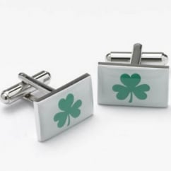 Green Shamrock Novelty Cufflinks