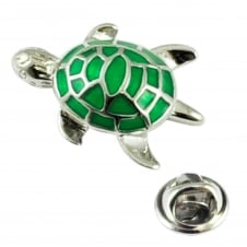 Green Turtle Lapel Pin Badge