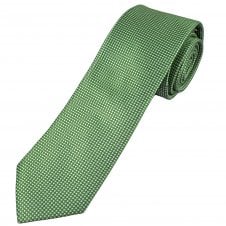 Green & White Dot Pattern Men's Tie