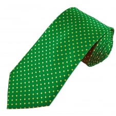 Green & Yellow Polka Dot Men's Tie