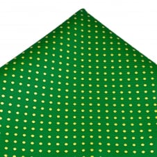 Green & Yellow Polka Dot Pocket Square Handkerchief