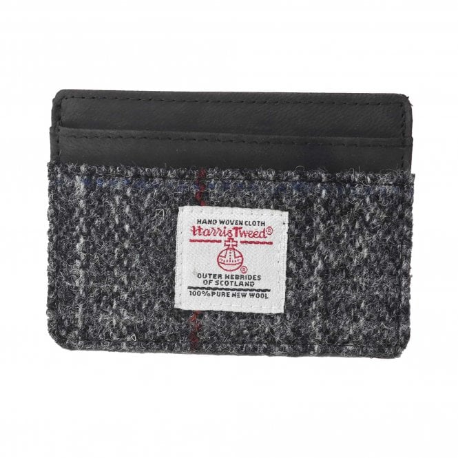 Grey & Black Harris Tweed Credit Card Holder
