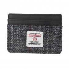 Grey & Black Harris Tweed Credit Card Holder