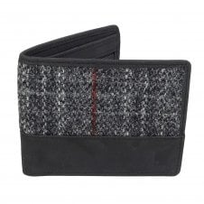 Grey & Black Harris Tweed Wallet