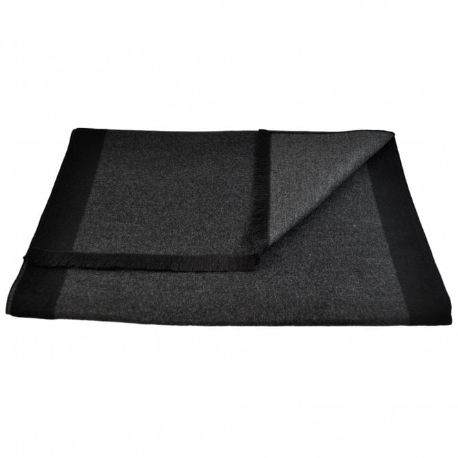 Grey with Black Edge Autumn Winter Luxury Soft Feel Scarf