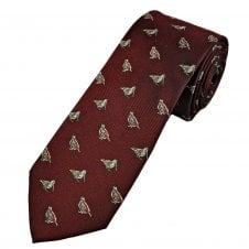 Grouse & Snipe Wine Red Men's Silk Tie