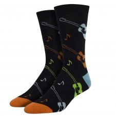 Guitars Black Luxury Bamboo Men's Socks