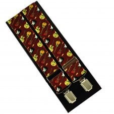 Guitars Burgundy Men's Trouser Braces
