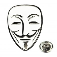 Guy Fawkes Anarchist Mask Lapel Pin Badge