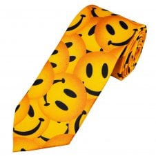 Happy Smiley Yellow Faces Novelty Tie