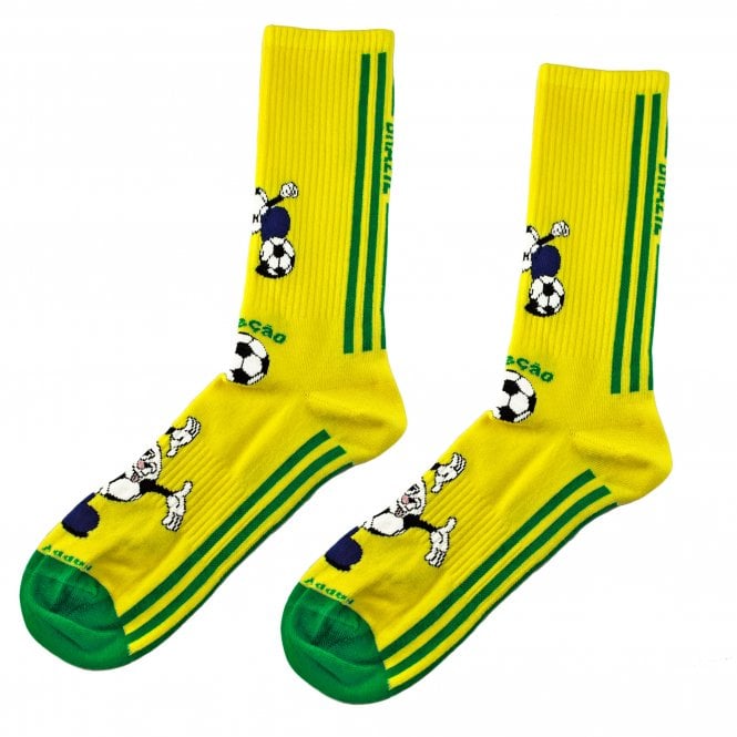 Happy Socks Football World Cup Brazil Combed Cotton Rich Crew Sneaker Socks