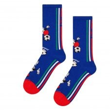 Happy Socks Football World Cup Italy Combed Cotton Rich Crew Sneaker Socks
