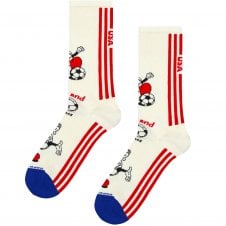 Happy Socks Football World Cup USA Combed Cotton Rich Crew Sneaker Socks