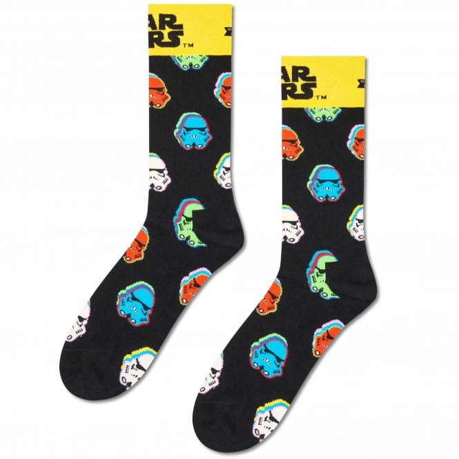 Happy Socks Star Wars Stormtrooper Black Luxury Combed Cotton Blend Socks