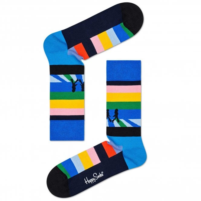 Happy Socks The Beatles, Beatles Legend Crossing Luxury Combed Cotton Blend Socks 