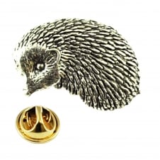 Hedgehog English Pewter Lapel Pin Badge