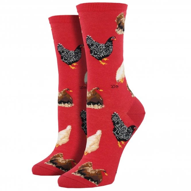 Hen House Red Luxury Ladies Socks
